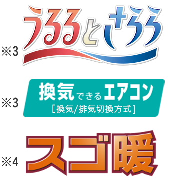 うるるとさらら/換気できるエアコン/スゴ暖